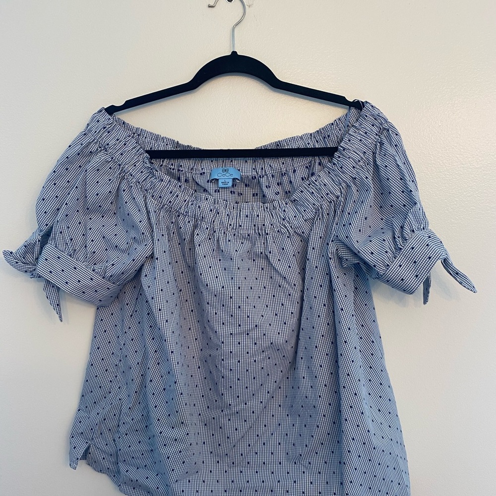 CeCe off the shoulder top